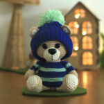 Oliver, the Blue Beanie Bear