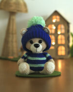 Oliver, the Blue Beanie Bear