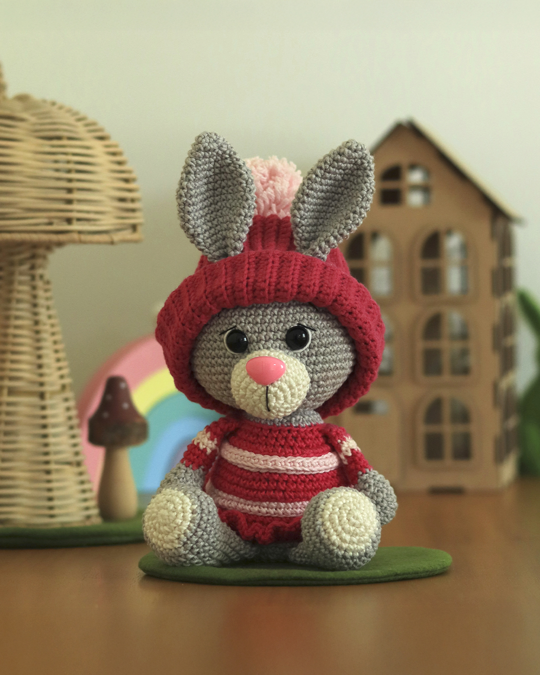 bunny (3) Bunny with Beanie - Image 1